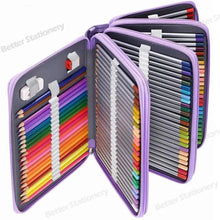 Cargar imagen en el visor de la galería, Estuche portátil de gran capacidad para bolígrafos, portalápices con bolsillo con cremallera, suministros escolares, papelería, 4 capas, 72 bolígrafos MOD 1042
