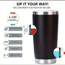Cargar imagen en el visor de la galería, Nuevo termo de 20oz con tapa de acero inoxidable con aislamiento al vacío
