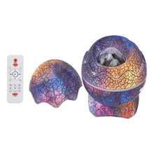 Cargar imagen en el visor de la galería, Proyector De Huevos De Dinosaurio Con Altavoz Bluetooth control remoto y láser estrellas nebulosas MOD ZE-2855
