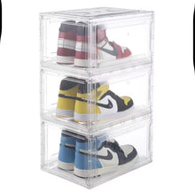 Cargar imagen en el visor de la galería, Caja de almacenamiento de zapatos, armario de zapatos deportivo antioxidante, transparente, exhibición de pared MOD X1
