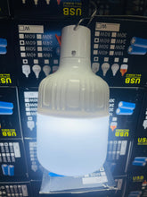 Cargar imagen en el visor de la galería, Foco Bombilla LED recargable por USB para exteriores, luz de tienda superbrillante, linterna de emergencia portátil, resistente al agua, para barbacoa, jardín, pesca y Camping MOD BK-1822
