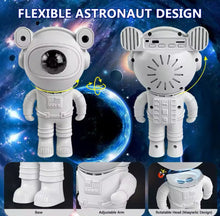Cargar imagen en el visor de la galería, Proyector de luz LED de estrella de astronauta con Bluetooth, luz nocturna de ambiente para dormitorio, Aurora, Luna, nebulosa, galaxia, iluminación para niños MOD ZE-1642
