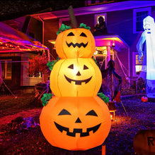 Cargar imagen en el visor de la galería, Inflable Calabaza inflable de Halloween con luces LED MOD 346
