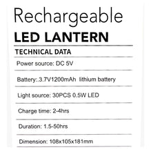 Cargar imagen en el visor de la galería, Linterna Lampara Led Portatil Recargable Kennede MOD
