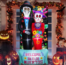 Cargar imagen en el visor de la galería, Decoraciones inflables de Halloween de 8 pies con LED integrados, decoraciones de patio hinchables, pareja da la bienvenida inflable MOD WS5094

