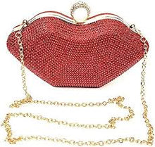 Cargar imagen en el visor de la galería, Bolsa de noche de cristal en forma de BESO MOD 62833
