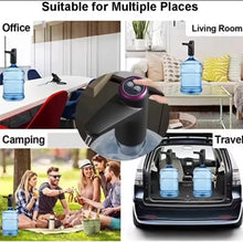 Cargar imagen en el visor de la galería, Bomba automática para botella de agua, dispositivo portátil Universal de 3, 4 y 5 galones con carga USB e interruptor de apagado automático
