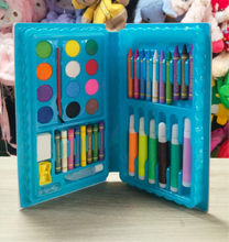 Cargar imagen en el visor de la galería, Juego de pinceles de acuarela para niños, caja de regalo de papelería, lápiz de dibujo de crayón, juego de bolígrafos de color, 42 piezas
