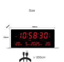 Cargar imagen en el visor de la galería, Reloj despertador digital Reloj de pared electrónico Pantalla de números grandes Reloj despertador junto a la cama Reloj montado en la pared MOD 3308
