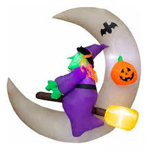 Cargar imagen en el visor de la galería, Inflable De Halloween Bruja Con Luz Led Decorativo Exterior MOD 345
