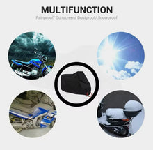 Cargar imagen en el visor de la galería, Cubierta universal para motocicleta,funda para moto premium reforzada Protector Uv a prueba de polvo, impermeable,MOD ZE-2344 CALIDAD PREMIUM
