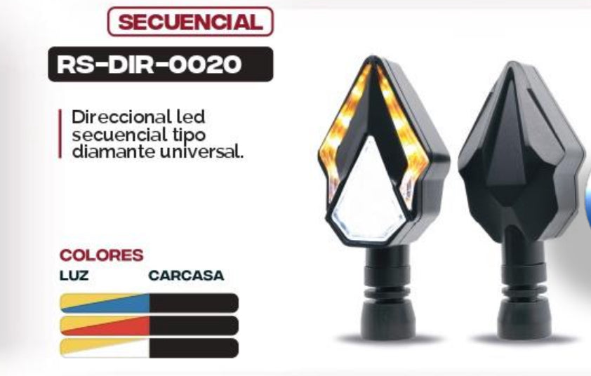 Direccionales led universales secuenciales MOD RS-DIR-0020