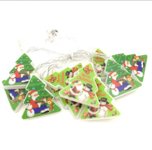 Cargar imagen en el visor de la galería, Guirnalda de luces LED de Papá Noel, muñeco de nieve y alce, decoración de Feliz Navidad, regalo para el hogar, suministros para fiesta de Navidad, 10 piezas 3 metros
