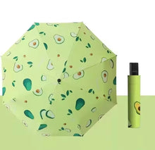 Cargar imagen en el visor de la galería, Paraguas plegable de frutas para hombre y mujer, sombrilla totalmente  para viento y lluvia, doble uso, versión coreana para estudiantes
