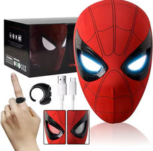 Cargar imagen en el visor de la galería, Máscara de spider-man automática con anillo electrónico para mover los ojos automática MOD 999DD-1
