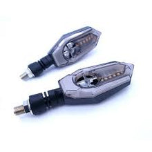 Cargar imagen en el visor de la galería, Direccional Led Secuencial Tipo Zafiro Universal Para Motocicleta MOD RS-DIR-0054Y-BLUE
