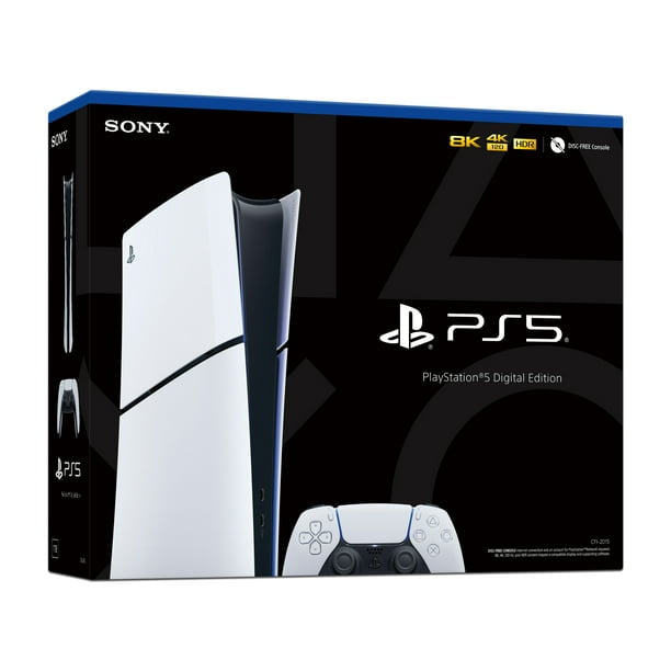Consola Playstation PS5   5 Slim Edición Digital, SSD NVMe PCIe 4.0 de 1TB. Color Blanco.