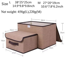 Cargar imagen en el visor de la galería, Organizador de almacenamiento plegable a prueba de polvo para ropa, juguetes, joyería, cosméticos, organizador de escritorio para el hogar, caja de cajón de armario grande lavable MOD. 1632
