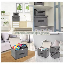 Cargar imagen en el visor de la galería, Organizador de almacenamiento plegable a prueba de polvo para ropa, juguetes, joyería, cosméticos, organizador de escritorio para el hogar, caja de cajón de armario grande lavable MOD. 1632
