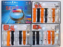 Cargar imagen en el visor de la galería, Reloj inteligente Hiwego Ultra Series10 7 + 1 correas llamada telefónica Bluetooth reloj deportivo detección de ritmo cardiaco MOD PK10

