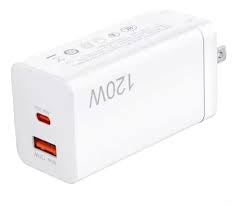 Cargador turbo de 120 w de mitrada tipo C y usb carga TURBO