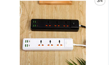 Cargar imagen en el visor de la galería, Multicontactos de 4 Puertos Usb 3 Tomas y 2 Tipo C Belug Blanco  MOD ZE-1154
