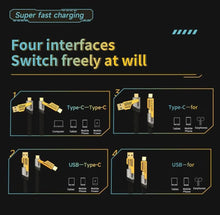 Cargar imagen en el visor de la galería, 2 pakc 4 en 1 Cable de carga multifunción tipo C USB PD 65 MAX Cable de carga rápida 65 W para teléfono CARGA ULTRA RÁPIDO Y ALTA CALIDAD
