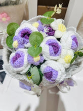 Cargar imagen en el visor de la galería, Ramo de flores de ganchillo hecho a mano, adornos de ramo de felpa creativos terminados  36 cm MOD LU7194
