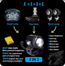 Cargar imagen en el visor de la galería, Faro, le tipo bala con luz alta, baja y Estrobo MOD RS-LED-13007Y-W
