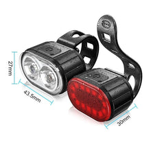 Cargar imagen en el visor de la galería, Luz LED de advertencia para bicicleta de montaña, Faro de bicicleta, lámpara luminosa, equipo de equitación nocturna, resistente al agua MOD ZE2296
