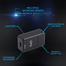 Cargar imagen en el visor de la galería, Mini GF 07 GPS rastreador de coche, localizador antirrobo en tiempo Real, montaje magnético fuerte, posicionador de mensajes SIM ideal para moto o auto así como para cualquier objeto que quiera rastrear MOD 1824
