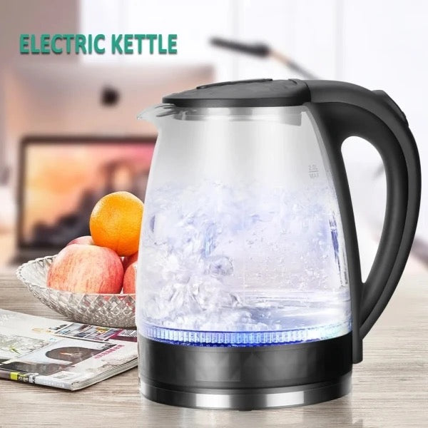 Calentador de agua inalámbrico de 2 L de cristal MOD Fk-M520