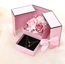 Cargar imagen en el visor de la galería, Caja de regalo creativa Jabón eterno Rosa Flor Oso Regalo del día de San Valentín con collar LU7199
