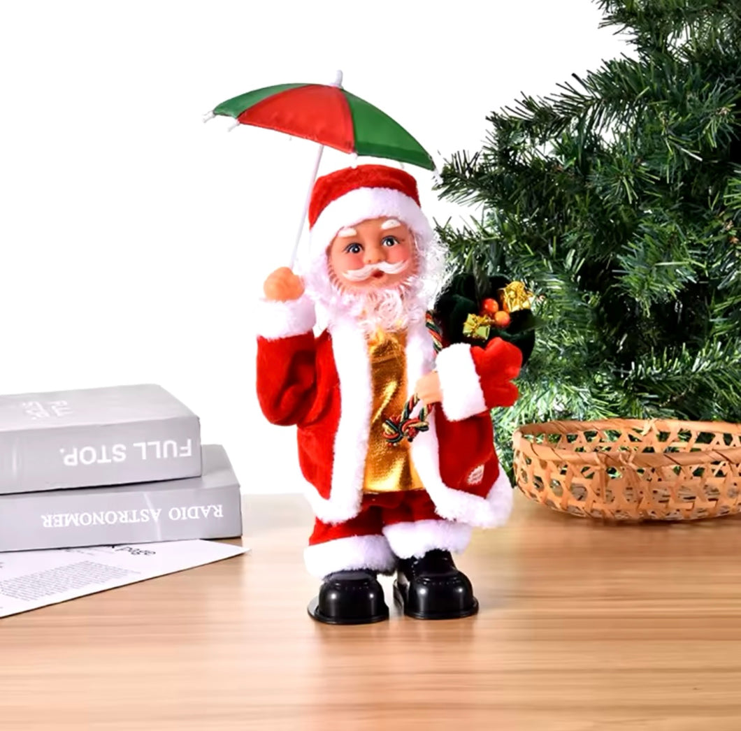 Santa claus 28cm con paraguas, muñeco, regalo ornamental Navidad para decoración sofá y pared MOD HS1281