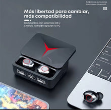 Cargar imagen en el visor de la galería, Auriculares in-ear gamer inalámbricos MRESXSERM Audifonos On-Ear M90pro negro con luz LED MOD M90 PRO
