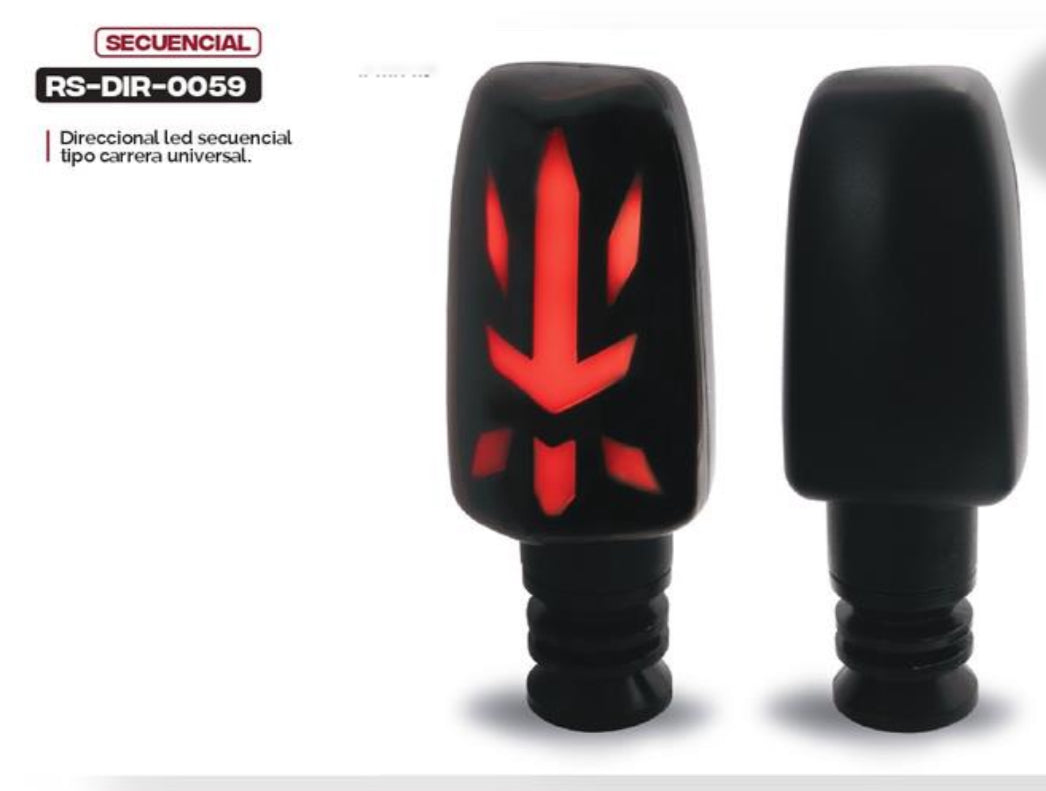 Direccionales de led universales secuencial tipo carrera MOD RS-DIR-0059