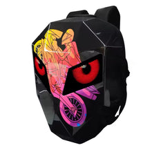 Cargar imagen en el visor de la galería, Mochila de motocicleta con ojos LED Iron Man Knight, ojos de LED impermeable, casco de viaje, carcasa dura, mochila para CASCO de Moto MOD GTX-9
