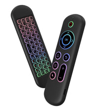 Cargar imagen en el visor de la galería, 2,4G BT 5,2 Control remoto giroscopio inalámbrico Air Mouse 7 retroiluminación de Color receptor USB Mini teclado para Android Smart TV Box PC BT MOD Q-K620
