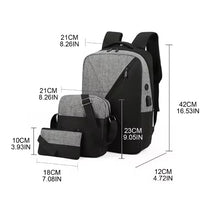 Cargar imagen en el visor de la galería, Mochila para ordenador portátil determinada de la mochila escolar 3pcs MOD 303
