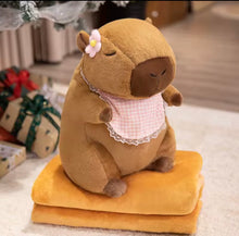 Cargar imagen en el visor de la galería, Almohada con frazada Capybara
