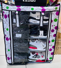 Cargar imagen en el visor de la galería, Armario de zapatos moderno a prueba de polvo y humedad, tubo de acero galvanizado grueso, Zapatero de Metal, soporte de tela no tejida

