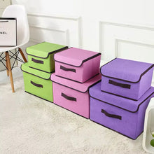 Cargar imagen en el visor de la galería, Organizador de almacenamiento plegable a prueba de polvo para ropa, juguetes, joyería, cosméticos, organizador de escritorio para el hogar, caja de cajón de armario grande lavable MOD. 1632
