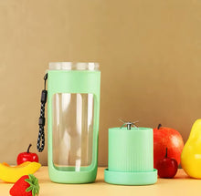 Cargar imagen en el visor de la galería, Nuevo Taza de jugo de doble capa, Extractor de jugo inalámbrico recargable por USB, pequeña taza de jugo portátil, hoja de 6 páginas, 450ml MOD SC-02
