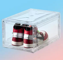 Cargar imagen en el visor de la galería, Caja de almacenamiento de zapatos, armario de zapatos deportivo antioxidante, transparente, exhibición de pared MOD X1
