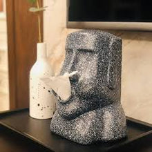 Cargar imagen en el visor de la galería, Caja de klinet  de papel cuadrada con forma de Moai de resurrección de piedra de la isla de la resurrección para el hogar, toalla de papel para dibujo de piedra person MOD FH-2
