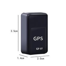 Cargar imagen en el visor de la galería, Mini GF 07 GPS rastreador de coche, localizador antirrobo en tiempo Real, montaje magnético fuerte, posicionador de mensajes SIM ideal para moto o auto así como para cualquier objeto que quiera rastrear MOD 1824

