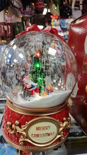 Cargar imagen en el visor de la galería, Esfera navideña con bola de nieve, luz y sonido MOD W267A
