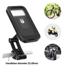 Cargar imagen en el visor de la galería, Soporte de navegación para teléfono móvil de motocicleta Universal impermeable 360 °   Giratorio ajustable para soporte de teléfono móvil de motocicleta y bicicleta MOD ZE-2334

