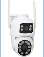 Cargar imagen en el visor de la galería, Cámara de Seguridad de Doble Lente 3MP Detección de Movimiento Cámara WiFi con Control Remoto para el Hogar IP66
