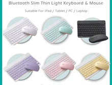 Cargar imagen en el visor de la galería, Juego de teclado y ratón inalámbrico minimalista, Bluetooth, Delgado, 10 pulgadas, Ipad, Android, tabletas, portátil MOD AS-110
